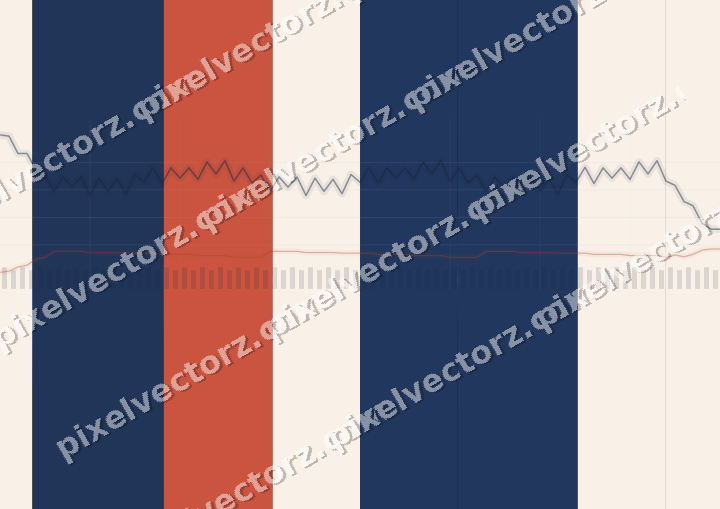 Glowing neon chart background in blue and red