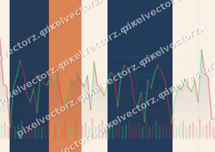 Glowing neon chart background in blue and orange