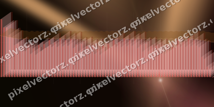 Glowing neon chart background in red and orange