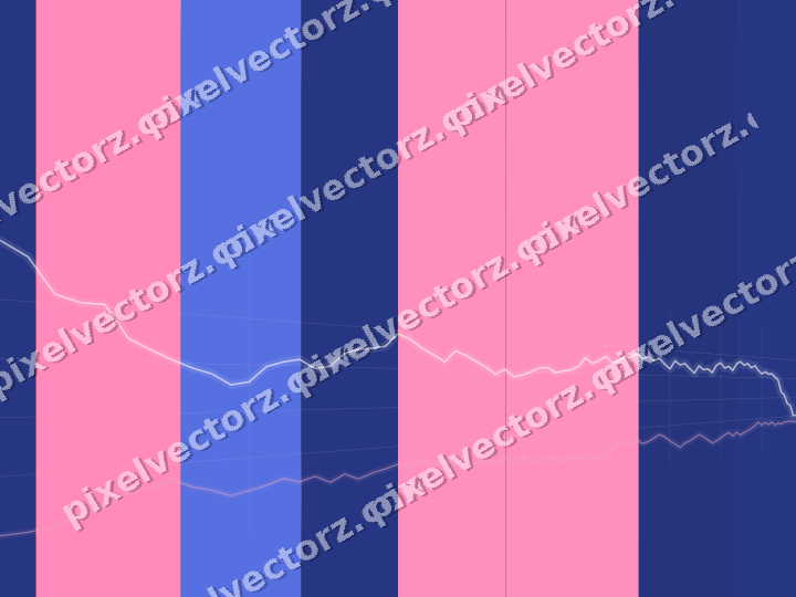 Glowing neon chart background in pink and blue