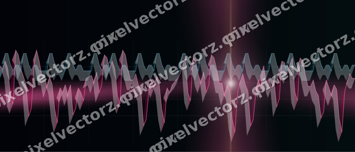 Glowing neon chart background in pink and cyan