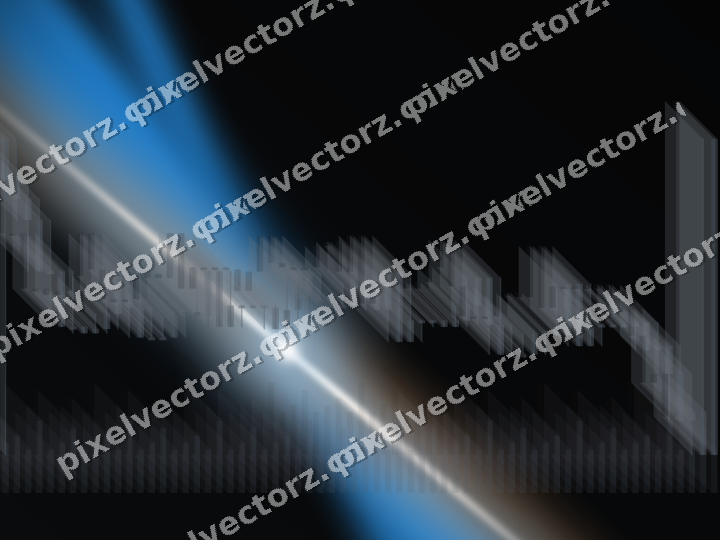 Glowing neon chart background in blue and orange