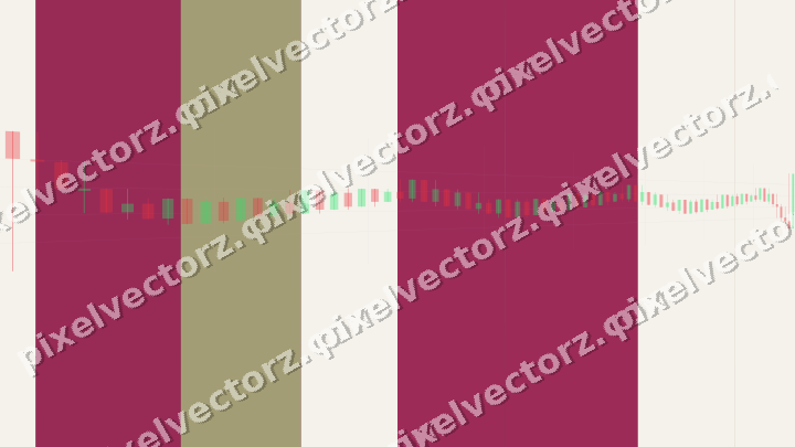 Glowing neon chart background in dark pink and yellow