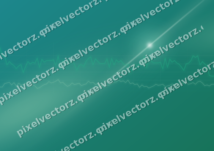 Glowing neon chart background in green and teal