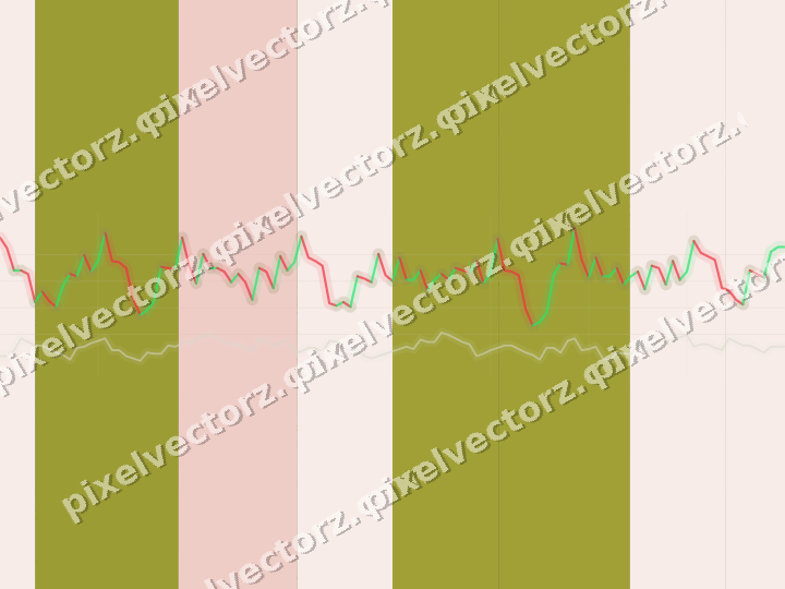 Glowing neon chart background in yellow and red