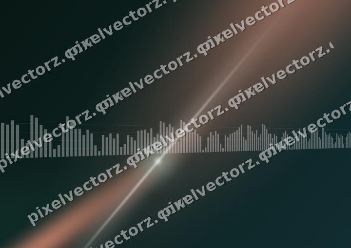 Glowing neon chart background in dark green and orange