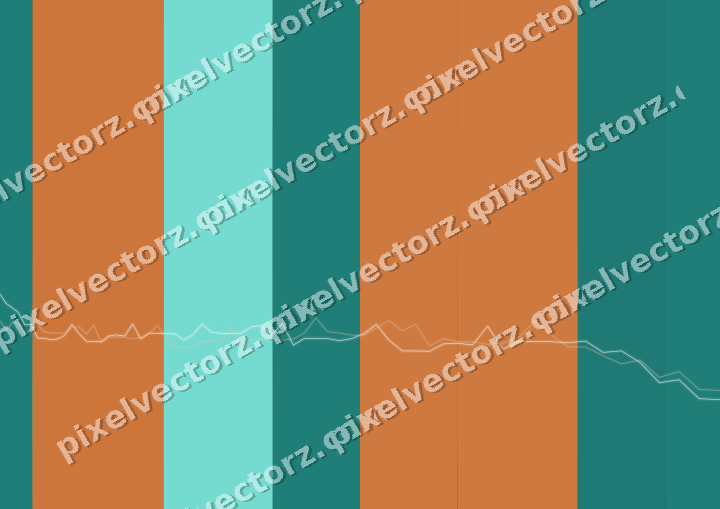 Glowing neon chart background in orange and teal