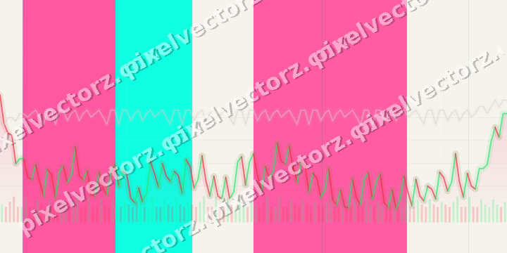 Glowing neon chart background in pink and orange