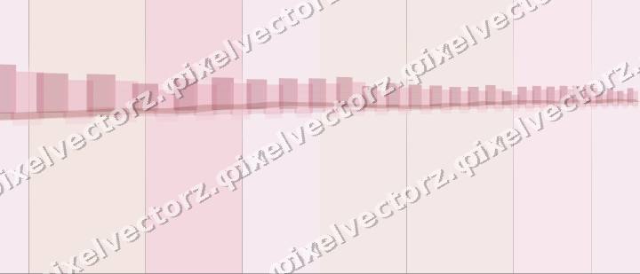 Glowing neon chart background in pink and red