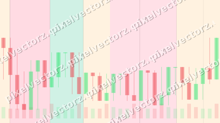 Glowing neon chart background in pink and amber