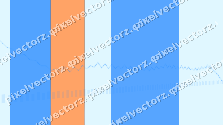 Glowing neon chart background in blue and red
