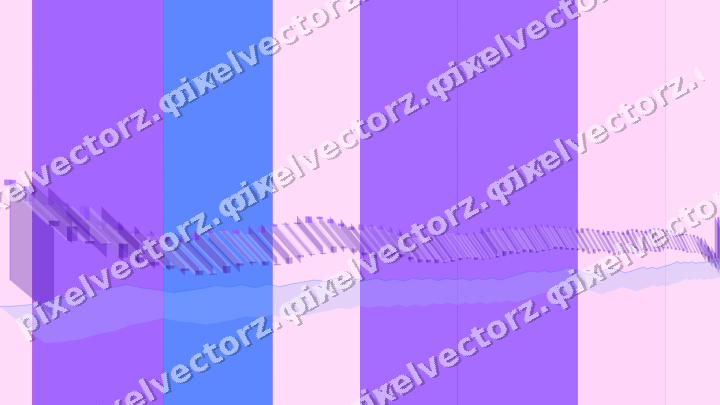 Glowing neon chart background in purple and blue