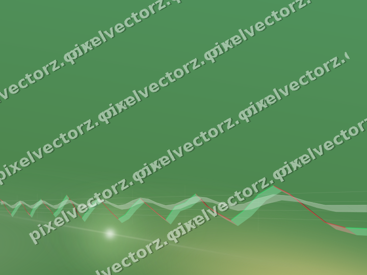Glowing neon chart background in lime and yellow