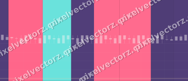 Glowing neon chart background in pink and amber