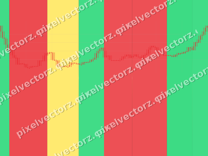 Glowing neon chart background in red and orange