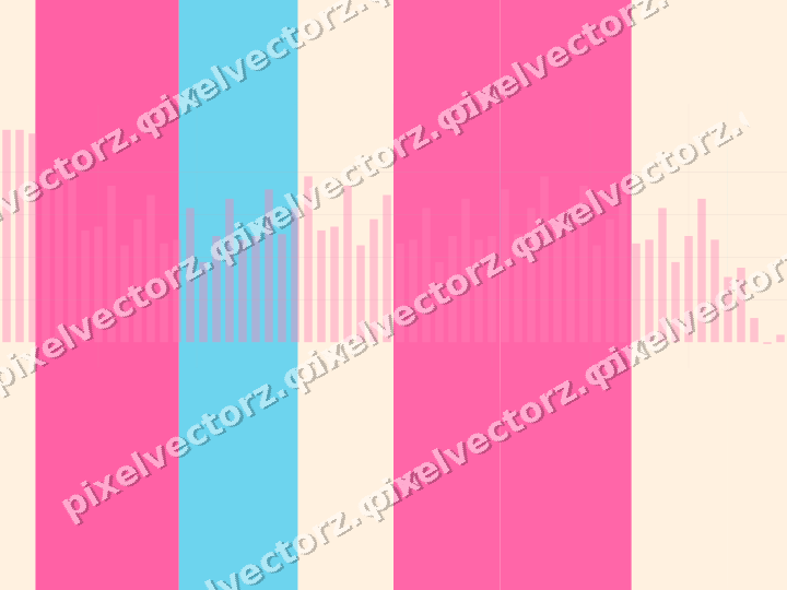 Soft pastel chart background in pink and cyan