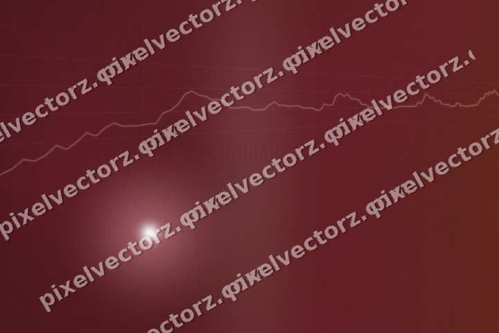 Glowing neon chart background in dark pink and red