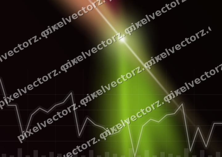 Glowing neon chart background in lime and pink