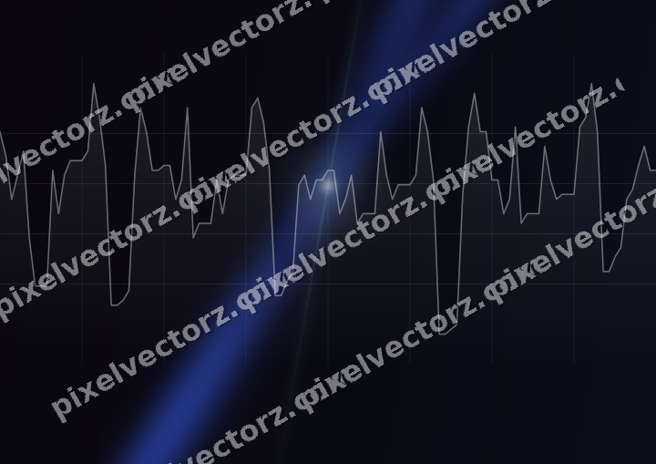 Glowing neon chart background in blue and cyan
