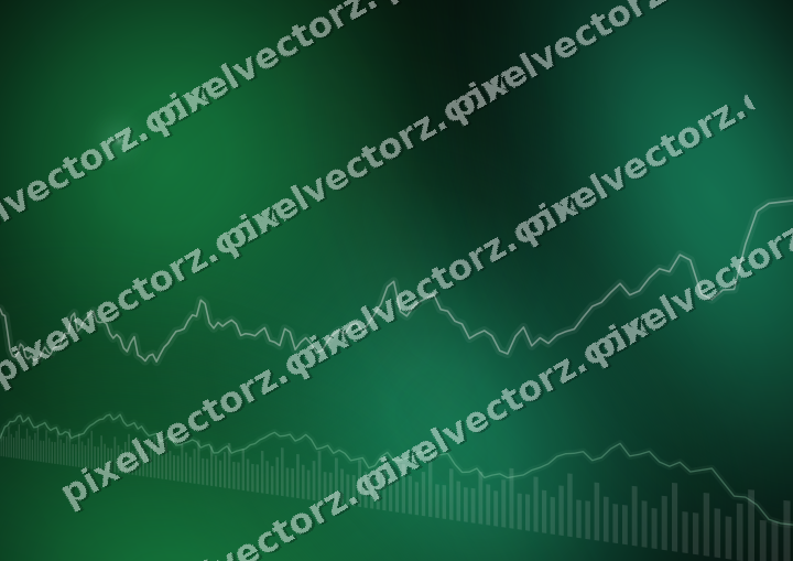 Glowing neon chart background in green and red