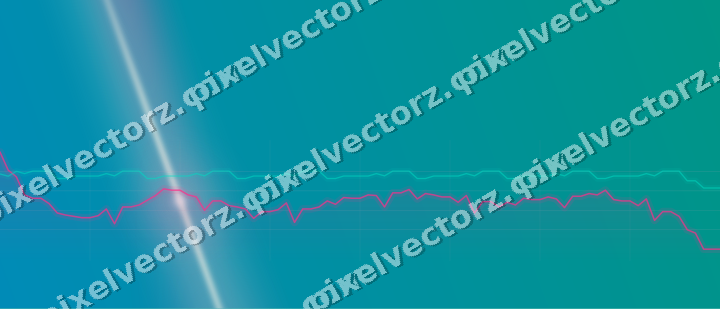 Glowing neon chart background in pink and orange
