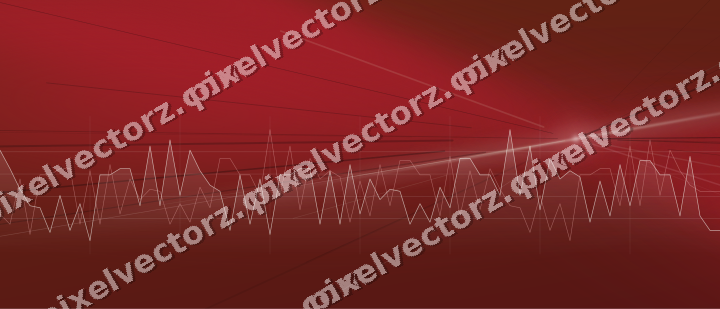 Glowing neon chart background in red and pale lime