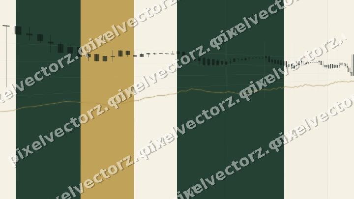 Glowing neon chart background in green and amber