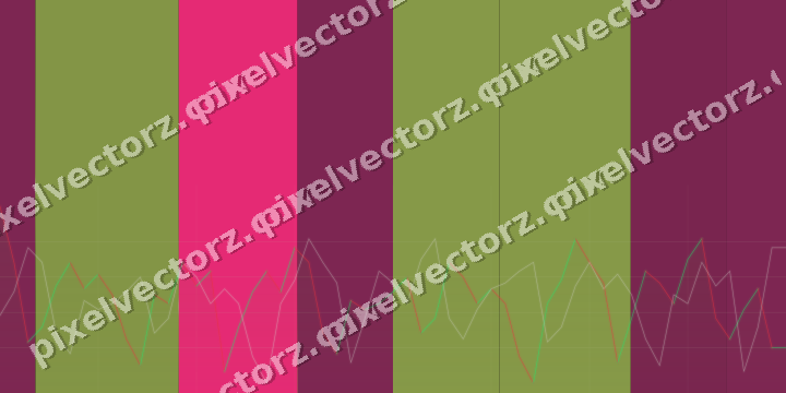 Glowing neon chart background in lime and pink