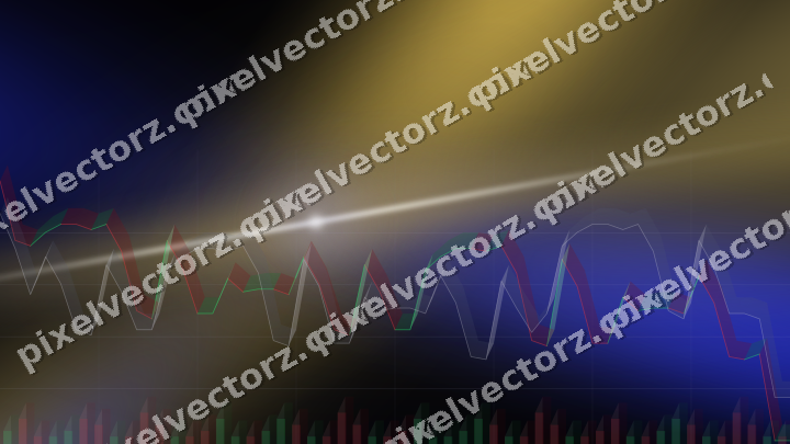 Glowing neon chart background in blue and amber