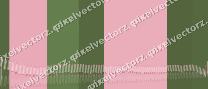 Glowing neon chart background in pink and lime