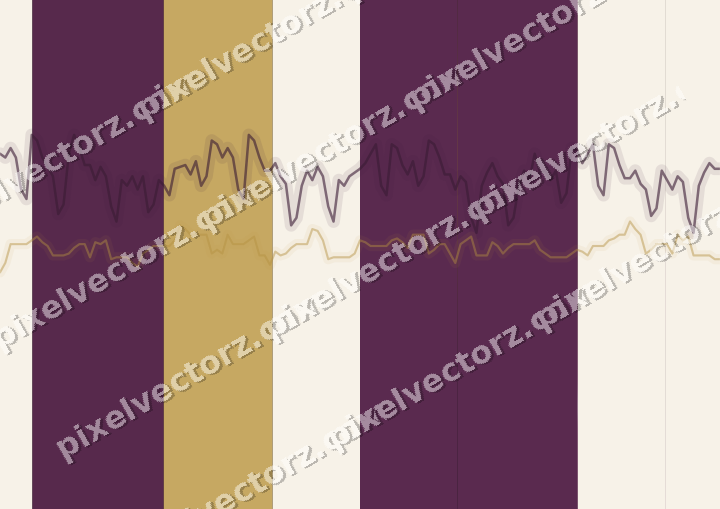 Glowing neon chart background in magenta and amber
