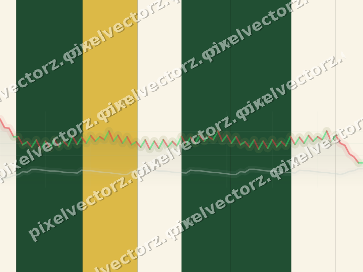 Glowing neon chart background in green and amber