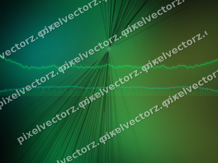 Glowing neon chart background in green and lime