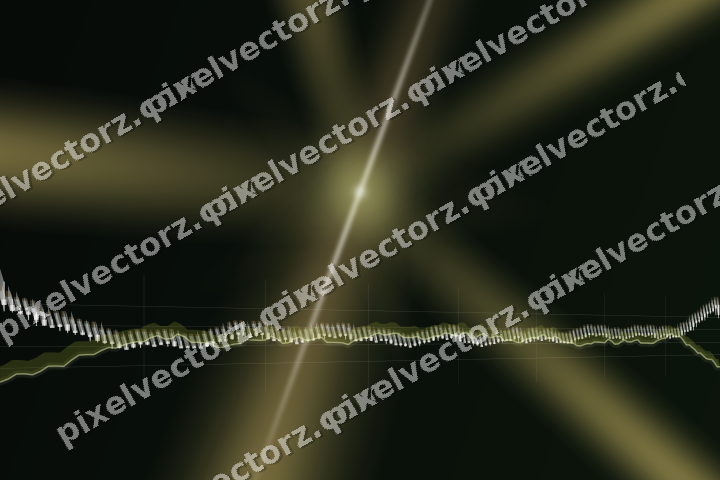 Glowing neon chart background in lime and yellow