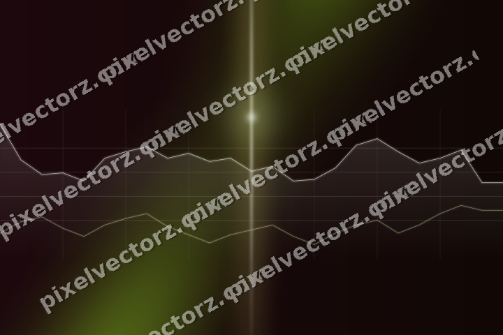 Glowing neon chart background in lime and pink