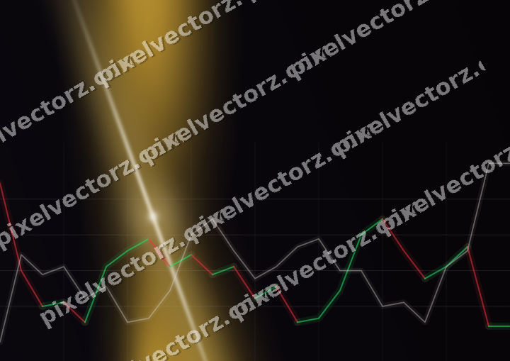 Glowing neon chart background in amber and purple