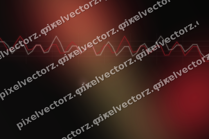 Glowing neon chart background in red and amber