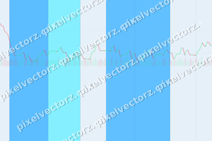 Glowing neon chart background in cyan and blue