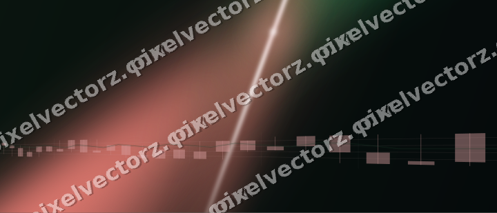 Glowing neon chart background in red and green