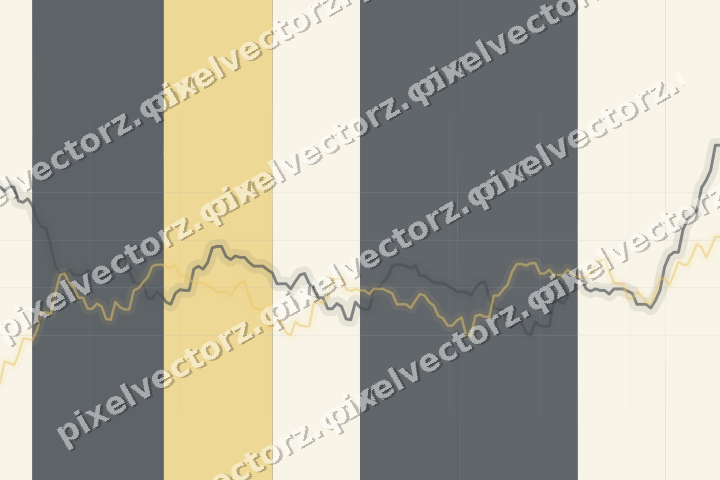 Glowing neon chart background in amber and grey