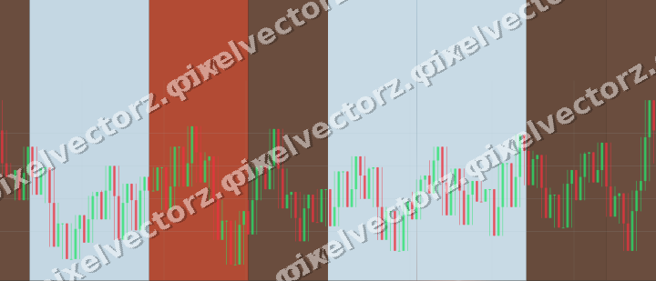 Glowing neon chart background in cyan and red