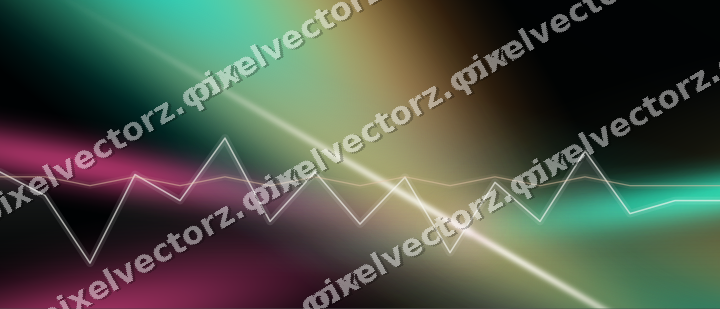 Glowing neon chart background in pink and orange
