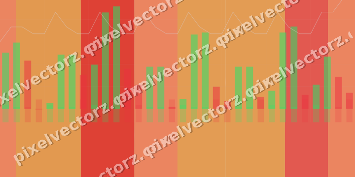 Soft pastel chart background in red and orange
