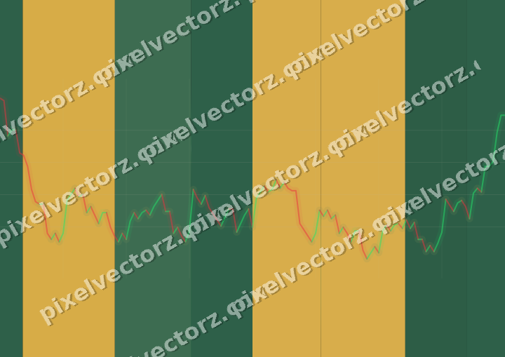 Glowing neon chart background in amber and green