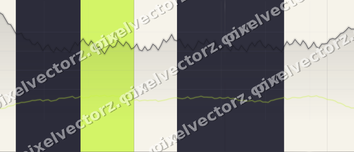 Glowing neon chart background in purple and lime