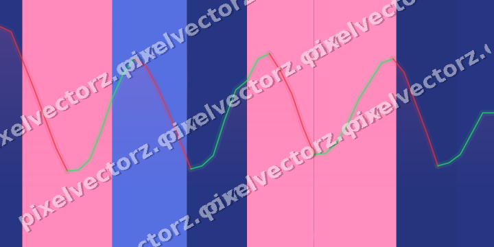 Glowing neon chart background in pink and blue