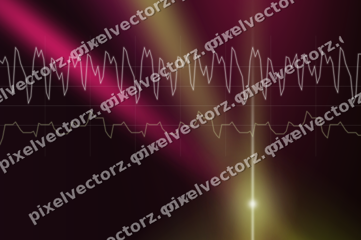 Glowing neon chart background in lime and pink