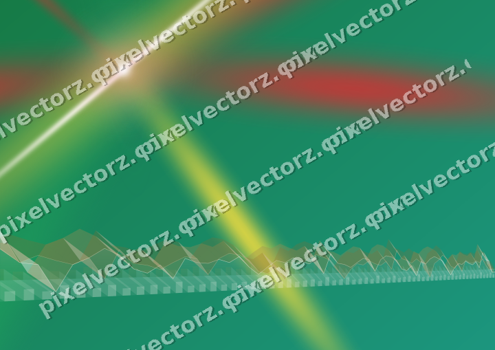 Glowing neon chart background in red and orange