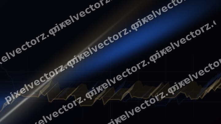 Glowing neon chart background in blue and amber