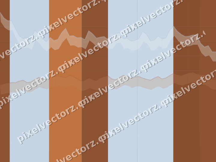Glowing neon chart background in blue and orange